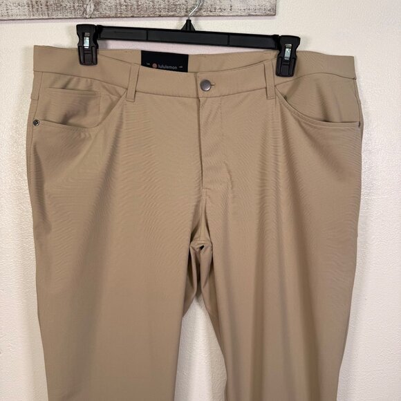 Lululemon ABC Pant Slim Fit 42x32 Brown Khaki Warpstreme 4-Way Stretch NWT - Picture 3 of 14